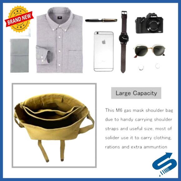 Vintage Canvas Messenger Bag Tactical Military Crossbody Satchel Haversack - Picture 7 of 7